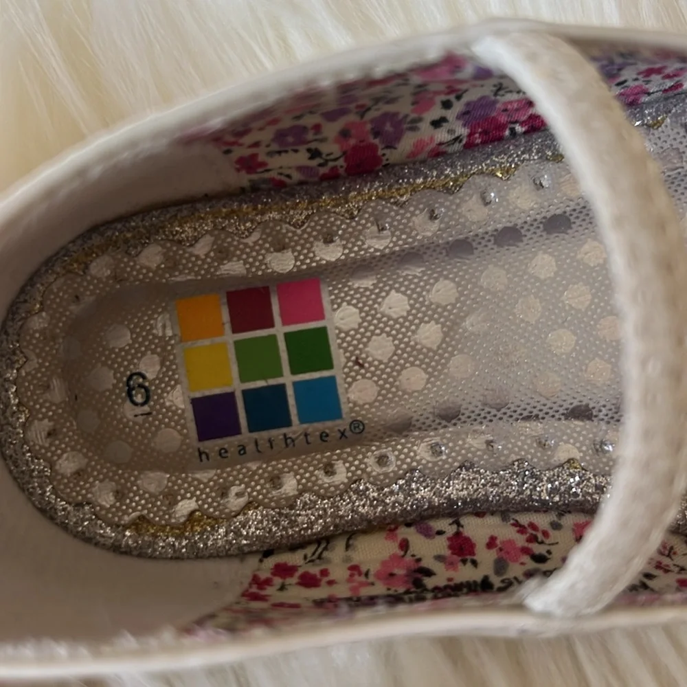 3 for $12🐣 Healthtex Toddler White Patton Leather Slip on Maryjane Flats size: 6